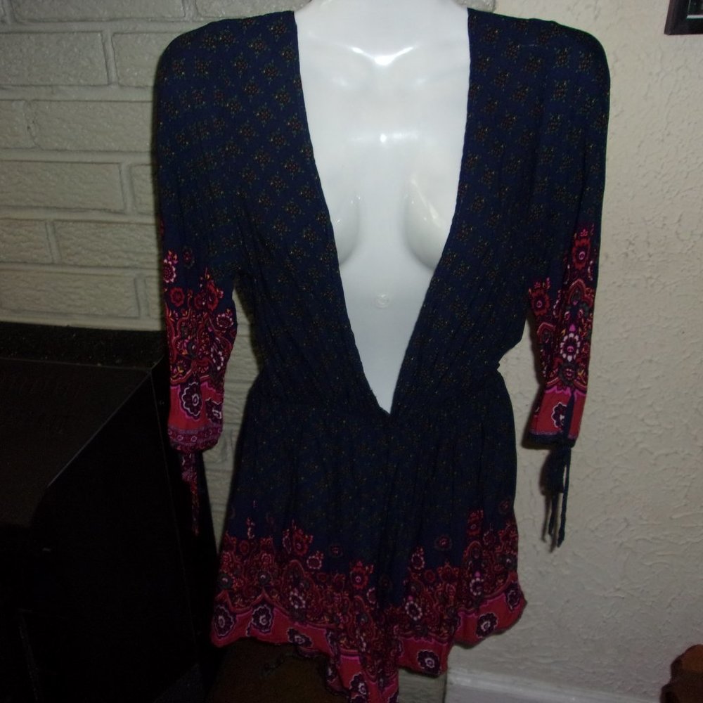 Deep V neck Boho Romper